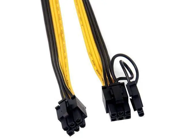 Alt view image 2 of 6 - 6 Pack 70cm PCIe 6Pin to 6+2Pin GPU Power Cables, PCI-E Graphics Card Adapter Cords for BTC Mining Rig & Server Graphics Cards