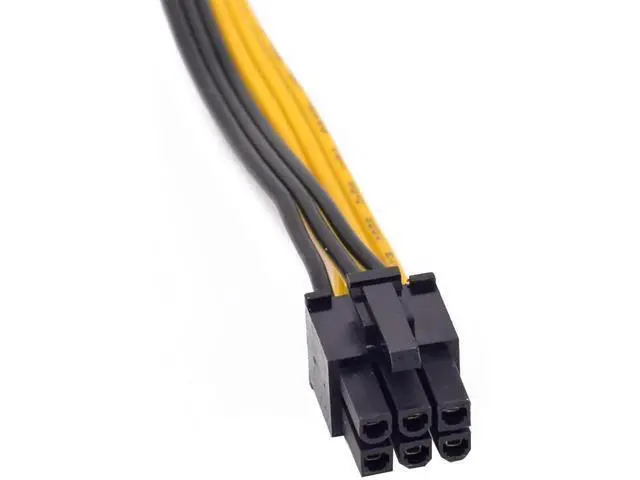 Alt view image 4 of 6 - 6 Pack 70cm PCIe 6Pin to 6+2Pin GPU Power Cables, PCI-E Graphics Card Adapter Cords for BTC Mining Rig & Server Graphics Cards
