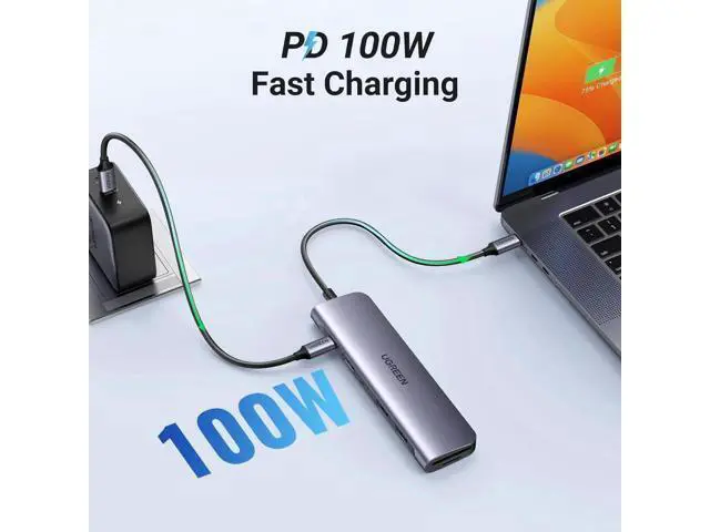 Alt view image 2 of 7 - UGREEN Revodok 1071 7 in 1 USB C Multiport Hub Dock with 4K HDMI, 100W PD Charging, 5Gbps USB-C & Dual USB-A Ports, SD TF Card Reader for USB-C Laptops Tablets