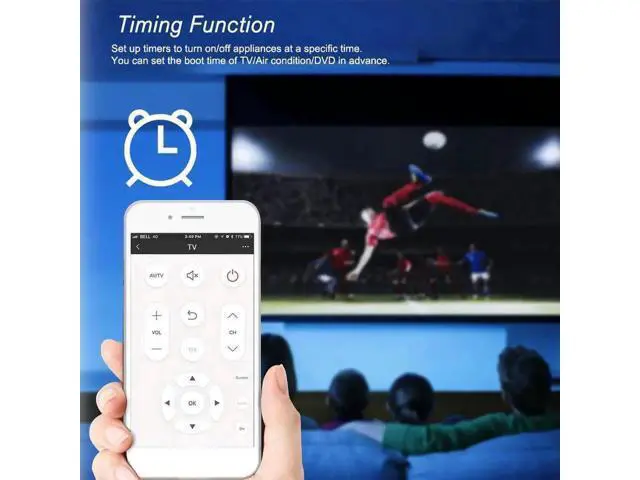 Alt view image 4 of 6 - RM4 Pro WiFi Smart Home Universal Remote Controller, 3-in-1 WiFi+IR+RF Blaster with App Timer Automation, Voice Control Hub Compatible with Alexa for TV, AC, Curtain, 433MHz RF Switches