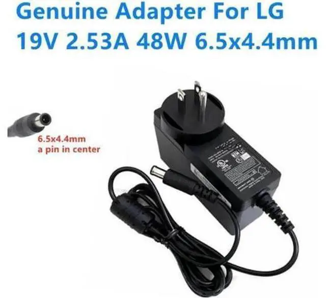 Main image of 48W 19V 2.53A Monitor AC Switching Power Adapter, Model ADS-48FSK-19 / 19048EPCU-1 / 19048EPG-1 Replacement Charger Compatible with LG E2351T M2732D LCD Monitors