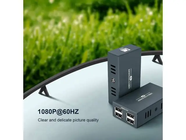 Alt view image 4 of 7 - USB 2.0 Over Ethernet Extender Kit with Built-in 4-Port Hub, Extend USB Signal Up to 165FT (50M) via Cat5e/Cat6/Cat7 Cable, Plug and Play No Driver Required USB RJ45 LAN Extension