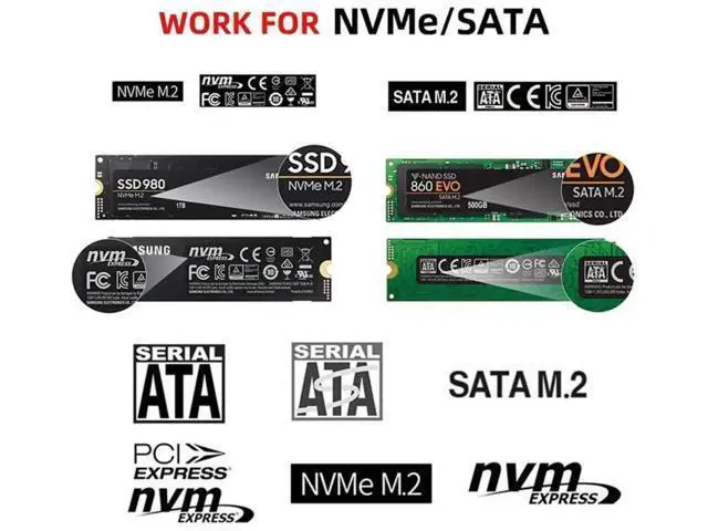 Alt view image 3 of 6 - USB 3.2 Gen 2x2 20Gbps M.2 SSD Enclosure Reader, RTL9220 Dual Protocol Adapter Supports NVMe & SATA M.2 SSD 2230/2242/2280mm, Type-C External SSD Case
