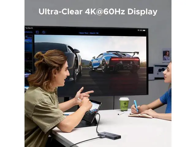 Alt view image 4 of 7 - UGREEN Revodok Pro 9 in 1 USB C Docking Station, Multiport Hub with Gigabit Ethernet, 4K@60Hz HDMI, 100W PD Pass-Through Charging, USB-A Ports, SD & TF Card Reader, Compatible with MacBook M1/M2/M3/M4