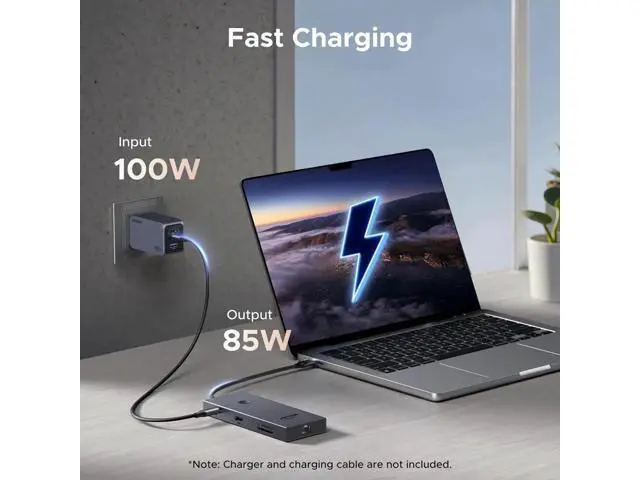 Alt view image 6 of 7 - UGREEN Revodok Pro 9 in 1 USB C Docking Station, Multiport Hub with Gigabit Ethernet, 4K@60Hz HDMI, 100W PD Pass-Through Charging, USB-A Ports, SD & TF Card Reader, Compatible with MacBook M1/M2/M3/M4