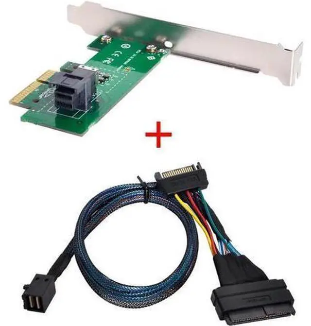 Main image of PCIe 3.0 4.0 x4 to 36Pin SFF-8643 Adapter Card with SFF-8643 to U.2 SFF-8639 NVMe SSD Cable, Compatible with ASUS MSI Gigabyte ASRock Motherboard, 2.5" U.2 NVMe Storage Expansion Card