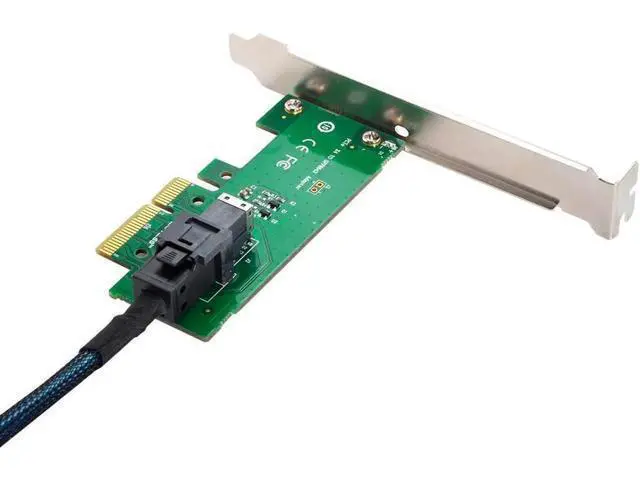 Alt view image 3 of 5 - PCIe 3.0 4.0 x4 to 36Pin SFF-8643 Adapter Card with SFF-8643 to U.2 SFF-8639 NVMe SSD Cable, Compatible with ASUS MSI Gigabyte ASRock Motherboard, 2.5" U.2 NVMe Storage Expansion Card