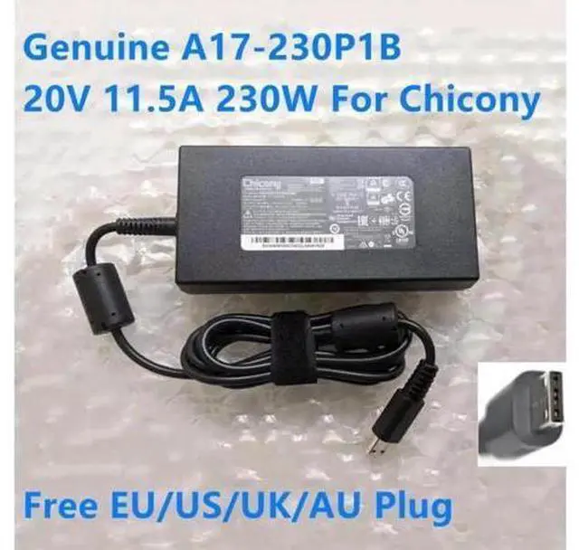 Main image of Genuine New Chicony A17-230P1B 230W Laptop Charger 20V 11.5A USB Tip Power Adapter, OEM Replacement for MSI GE76 Raider 10UG RTX3070 Gaming Notebook