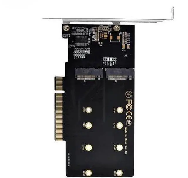 Main image of Dual M.2 to PCIe 3.0 X8 Adapter Card for NVME & AHCI SSD