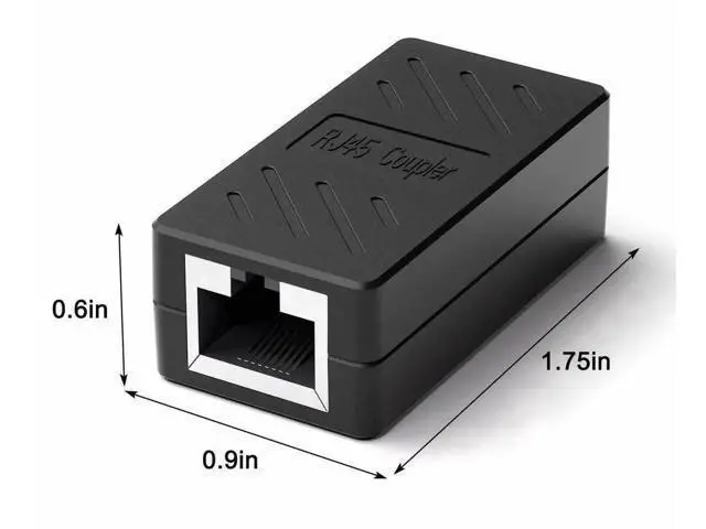Alt view image 6 of 7 - 40 Pack Gigabit RJ45 Coupler, Female to Female Inline Ethernet Extender Connector Black, LAN Cable Extension Adapter Compatible with Cat5 Cat5e Cat6 Cat7 Cat8 Network Cables