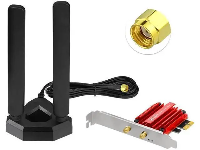 Alt view image 6 of 6 - AX210 WiFi 6E PCIe Wireless Adapter, Tri-Band 2.4G/5G/6G with Bluetooth 5.3 for Desktop