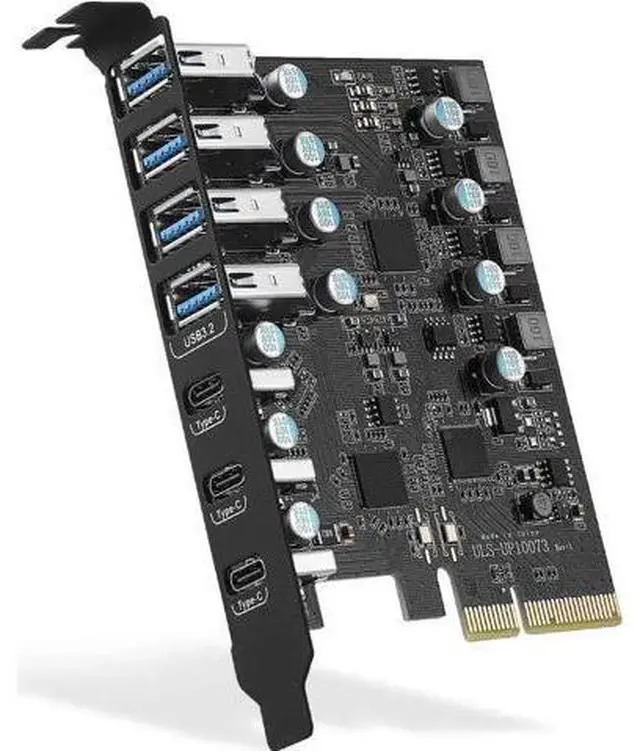 Main image of PCIe USB 3.2 Gen 2 Expansion Card, 8-Port PCI Express Adapter with 4 USB-A & 4 USB-C 3.2 Ports, Super Speed 10Gbps PCI-E USB Hub Controller for Desktop PC, Supports Windows 11/10/8/7/XP/Vista