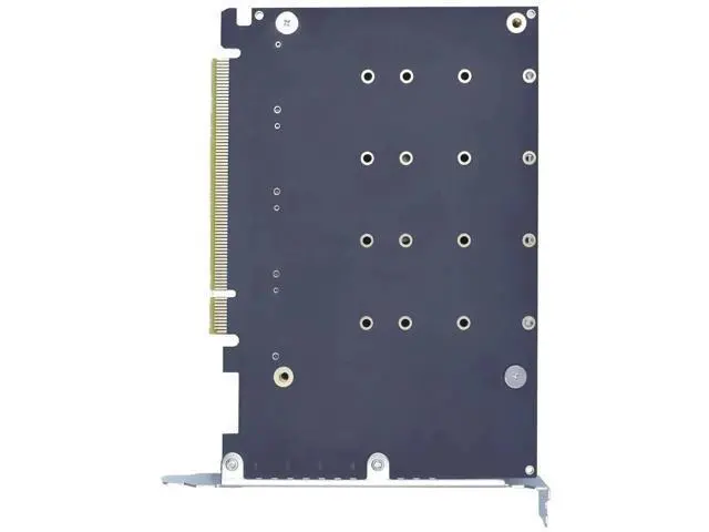 Alt view image 7 of 7 - PCIe 4.0 x16 4-Port M.2 NVMe Expansion Card with Ultra Quiet DC Brushless Cooling Fan, M Key M.2 SSD Adapter Supports 2230/2242/2260/2280 NVMe Drives for Desktop Workstation NAS Storage Upgrade