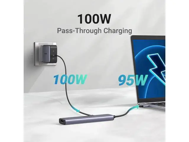 Alt view image 4 of 5 - UGREEN Revodok 105 5-in-1 USB C Multiport Hub, USB C Dongle with 4K HDMI, 100W PD Pass-Through, 3 USB-A Data Ports Compatible with MacBook Pro/Air, iPad Pro, iMac, iPhone 16 Pro/Pro Max, Dell XPS, Len