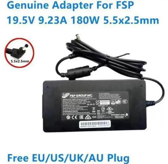 Main image of 180W AC Power Adapter FSP180-AJBN3, 19.5V 9.23A DC 5.5x2.5mm Charger for MAG-15 XNE15E19 EG-LP5-BK Gaming Laptops