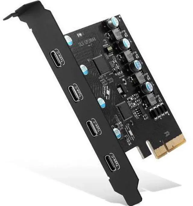 Main image of PCIe Gen3 x2 USB 3.2 Gen2 Expansion Card with ASM3142 Chip, PCI Express to 4-Port USB-C Internal Hub Controller Adapter, 10Gbps Super Speed, Supports Multiple INs for Desktop PC Windows & Linux