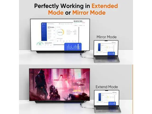 Alt view image 6 of 7 - USB 3.0 to HDMI Adapter with Built-in DisplayLink Chip, External USB Graphics Video Converter, 1080P Full HD Multi-Monitor Extender, White, Compatible with Windows 7/8/8.1/10 & MacOS