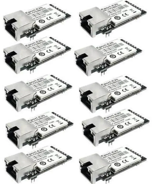 Main image of 10 Pack Eport-E20 TTL Serial to Ethernet Embedded Module, FreeRTOS TCP/IP Network Converter 3.3V MCU Module Supports DHCP & Telnet for IoT Secondary Development