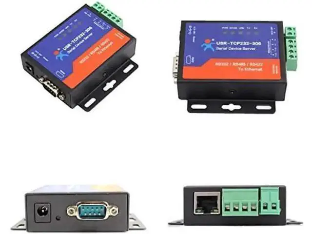 Alt view image 6 of 7 - USR-TCP232-306 Industrial Serial to Ethernet Converter, 3-in-1 RS232/RS485/RS422 to RJ45 TCP/IP Device Server, Supports DHCP, Modbus RTU to TCP & Virtual COM for Industrial PLC & Sensors