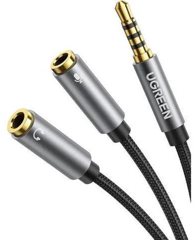 Main image of UGREEN 3.5mm TRRS Headset Splitter Cable, 1 Male to 2 Female Mic & Audio Y Splitter Adapter for Switch 2, PS4, PS5, Steam Deck, Xbox, PC, Laptops, Phones & Tablets Gaming
