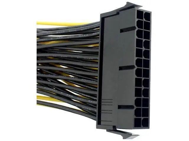 Alt view image 2 of 5 - 10PCS 20cm 18AWG 20+4 Pin Dual PSU ATX 24Pin Splitter Cable, Mining Rig Dual Power Supply Adapter Cable