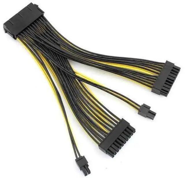 Main image of 10PCS 20cm 18AWG 20+4 Pin Dual PSU ATX 24Pin Splitter Cable, Mining Rig Dual Power Supply Adapter Cable