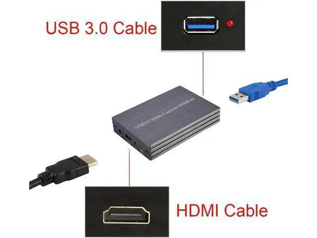 Alt view image 4 of 7 - 4K HDMI to USB 3.0 Video Capture Card Dongle, 1080P HD Recording Adapter Compatible with Windows Mac Linux