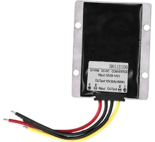 Main image of DC-DC Step-Up Boost Converter, 9-14V Input to 15V Output, Max 450W, Rated 25A, 12V to 15V Voltage Regulator Module for Automotive Use