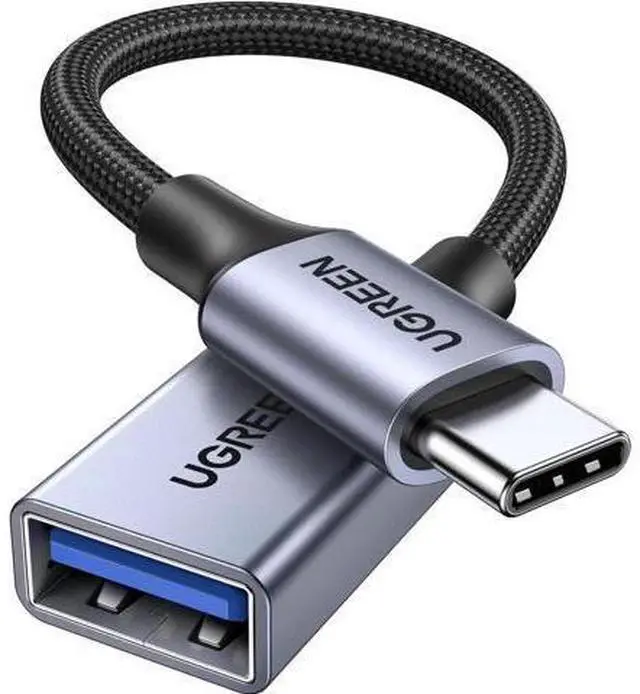 Main image of UGREEN USB-C to USB 3.0 Adapter, 5Gbps OTG Converter, Nylon Braided & Aluminum Alloy, Type C Male to USB A Female, Blue, Compatible with iPhone 15 Series, MacBook, iPad Pro, Galaxy S24