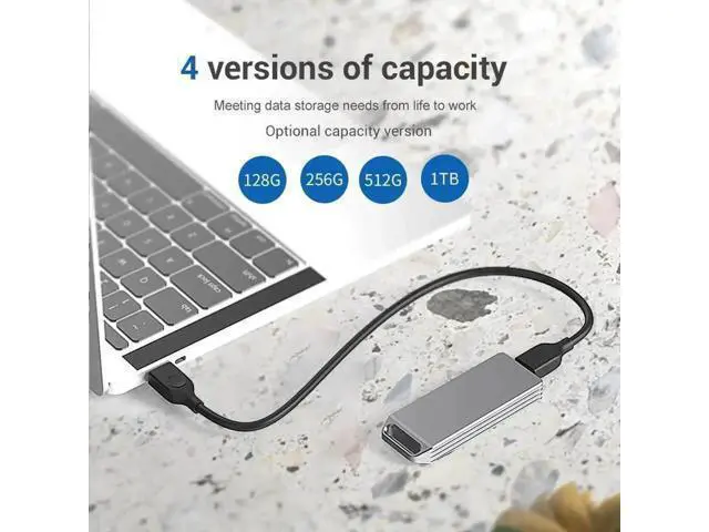 Alt view image 3 of 6 - M.2 SSD Enclosure, USB 3.1 Gen2 10Gbps Type-C to M.2 Adapter, Dual Protocol External SSD Caddy Supports PCIe NVMe & SATA M/B+M Key SSD, Fits 2230/2242/2260/2280 SSD Up to 1TB