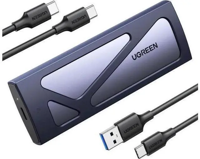 Main image of UGREEN Tool-Free USB C M.2 NVMe SSD Enclosure, USB 3.2 Gen2 10Gbps External SSD Reader Adapter, Compatible with M Key & B+M Key NVMe SSD in 2230/2242/2260/2280 Sizes