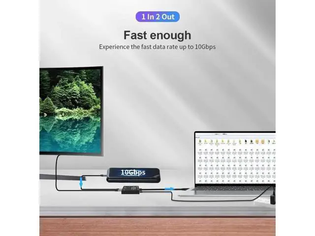 Alt view image 4 of 7 - Bi-Directional USB-C 8K Switch Splitter Converter, USB 3.1 Type-C Multi-Function Switch Supports 8K@30Hz, 4K@120Hz, 100W PD Charging & 10Gbps High-Speed Data Transfer