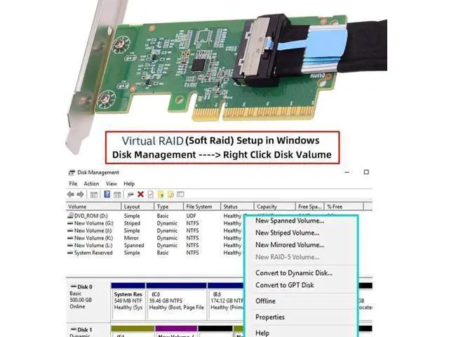 Alt view image 6 of 7 - PCIe 5.0 x8 to MCIO 8i (SFF-TA-1016) Adapter, 74Pin Mini Cool Edge IO Female PCI Expansion Card for Server/Storage/NAS
