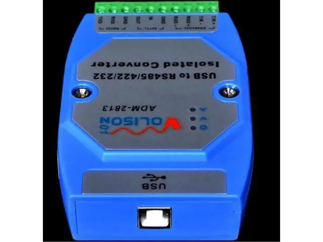 Alt view image 2 of 6 - ADM-2813 Industrial Isolated Converter, FT232 Chip USB to RS485/RS422/RS232/TTL Serial Adapter, 1.5kV Optoelectronic Isolation, DIN Rail Mount, Multi-Protocol Serial Transceiver for PLC Industrial Aut