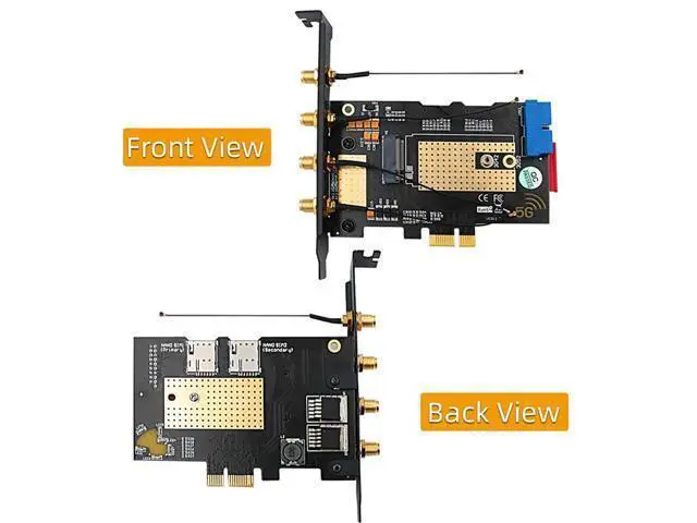Alt view image 2 of 6 - M.2 Wifi Module to PCIE X1 / USB 3.0 Expansion Card 4 Antennas NANO SIM Slot NGFF B Key for 30x42/52 3G 4G 5G M2 Wireless Module