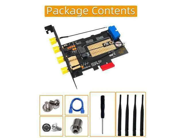 Alt view image 6 of 6 - M.2 Wifi Module to PCIE X1 / USB 3.0 Expansion Card 4 Antennas NANO SIM Slot NGFF B Key for 30x42/52 3G 4G 5G M2 Wireless Module