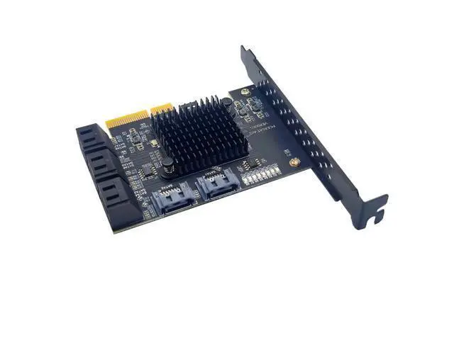 Alt view image 3 of 6 - PCIE 8 Port SATA Expansion Card Extension Board PCI E PCI-E PCI Express X4 to SATA3 6G HDD SSD Adapter Controller Hub Multiplier