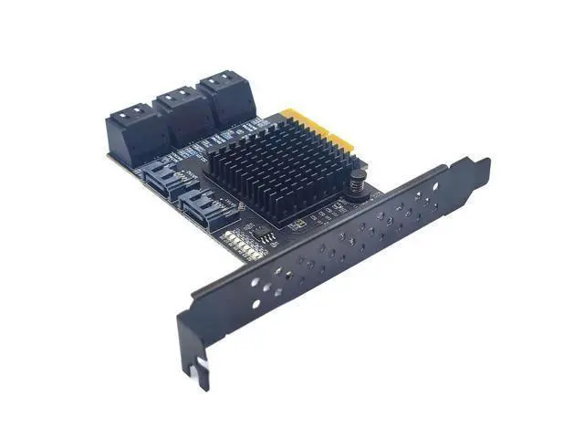 Alt view image 5 of 6 - PCIE 8 Port SATA Expansion Card Extension Board PCI E PCI-E PCI Express X4 to SATA3 6G HDD SSD Adapter Controller Hub Multiplier
