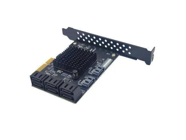 Alt view image 4 of 6 - PCIE 8 Port SATA Expansion Card Extension Board PCI E PCI-E PCI Express X4 to SATA3 6G HDD SSD Adapter Controller Hub Multiplier