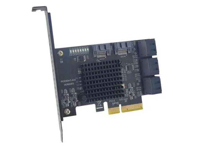 Alt view image 6 of 6 - PCIE 8 Port SATA Expansion Card Extension Board PCI E PCI-E PCI Express X4 to SATA3 6G HDD SSD Adapter Controller Hub Multiplier