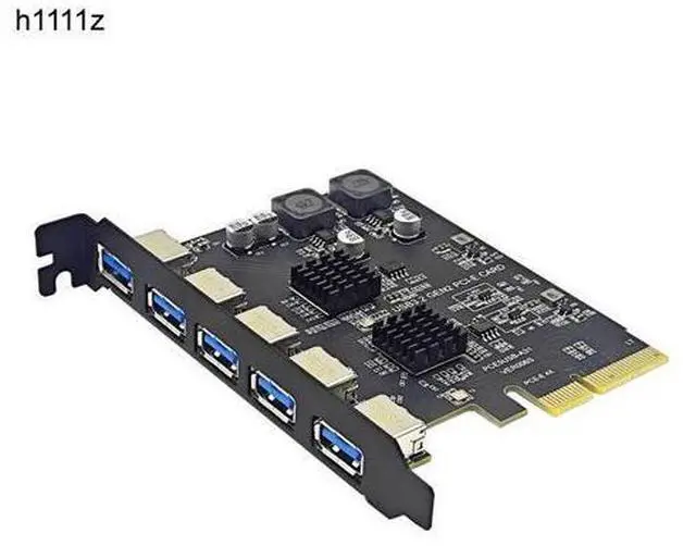 Main image of PCIE USB Expansion Card 5 Ports USB3.1 PCI Express X4 Add On Cards PCI-E USB HUB Adapter USB3.2 Gen2 10Gbps for Desktop Computer