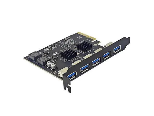Alt view image 4 of 6 - PCIE USB Expansion Card 5 Ports USB3.1 PCI Express X4 Add On Cards PCI-E USB HUB Adapter USB3.2 Gen2 10Gbps for Desktop Computer