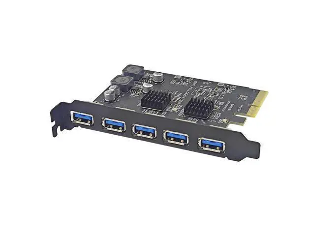 Alt view image 5 of 6 - PCIE USB Expansion Card 5 Ports USB3.1 PCI Express X4 Add On Cards PCI-E USB HUB Adapter USB3.2 Gen2 10Gbps for Desktop Computer