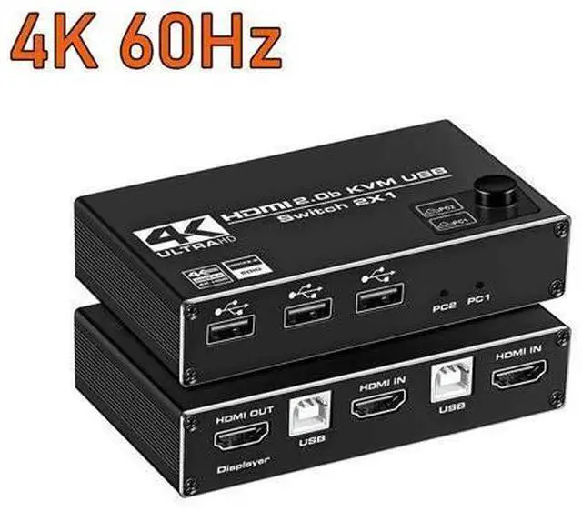 Main image of HDMI 2.1 KVM Switch 4k 120Hz with USB Dual port USB 8K HDMI KVM Switch HDMI 2.1 Hub Switcher 4K 60Hz HDMI Switch KVM USB(check remarks)(4K 60Hz)