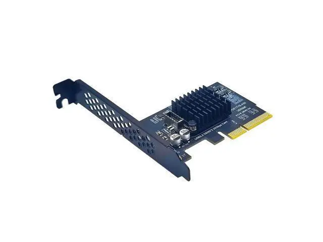 Alt view image 3 of 6 - PCI-E USB 3.2 GEN2*2 20Gbps TYPE E Expansion Card PCI Express 3.0 X4 to TYPE-E Adapter SATA Power for PC Front Panel USB C Riser