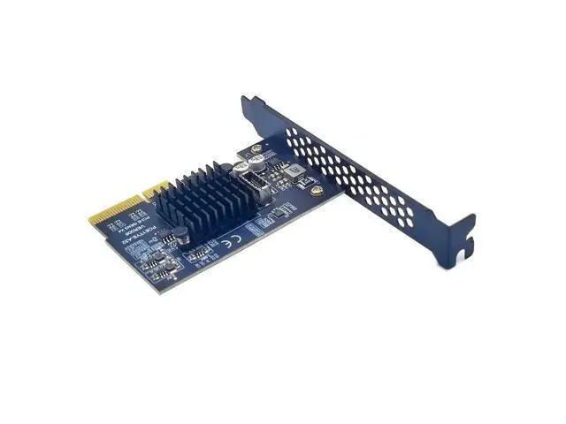 Alt view image 2 of 6 - PCI-E USB 3.2 GEN2*2 20Gbps TYPE E Expansion Card PCI Express 3.0 X4 to TYPE-E Adapter SATA Power for PC Front Panel USB C Riser