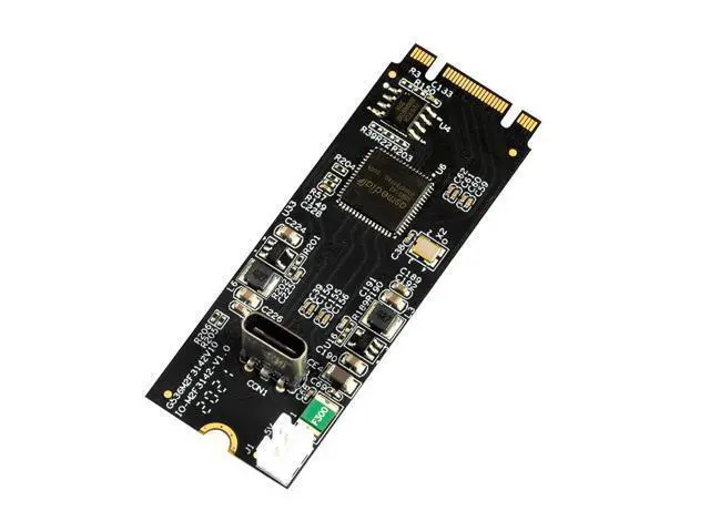 Alt view image 2 of 6 - M.2 to Type C Expansion Card M.2 M/B Key to USB3.2 Gen2 10Gbps USB C Riser ASM3142 Chip M2 22x60 Data Transfer Converter Adapter