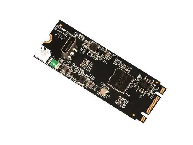 Alt view image 5 of 6 - M.2 to Type C Expansion Card M.2 M/B Key to USB3.2 Gen2 10Gbps USB C Riser ASM3142 Chip M2 22x60 Data Transfer Converter Adapter
