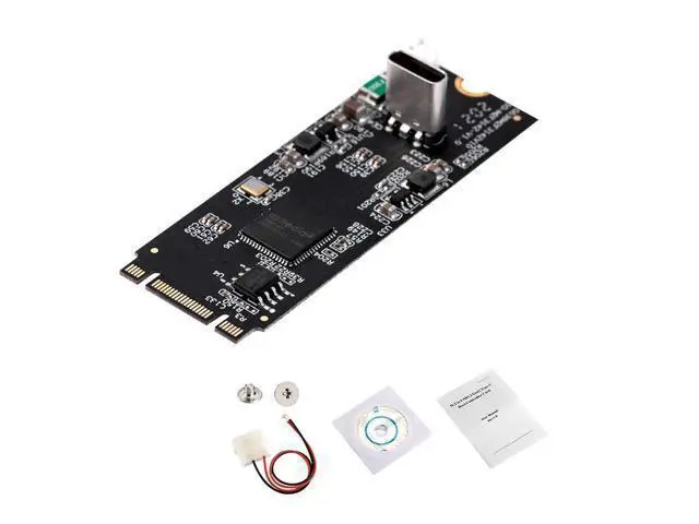 Alt view image 6 of 6 - M.2 to Type C Expansion Card M.2 M/B Key to USB3.2 Gen2 10Gbps USB C Riser ASM3142 Chip M2 22x60 Data Transfer Converter Adapter