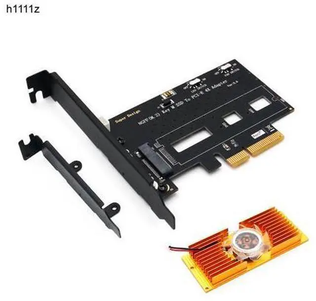 Main image of NGFF M.2 NVME PCIE PCI-E SSD To PCI Express 3.0x 4X Adapter Card With Cooling Fan Bracket Support M.2 form 2242 2260 2280 M2 SSD